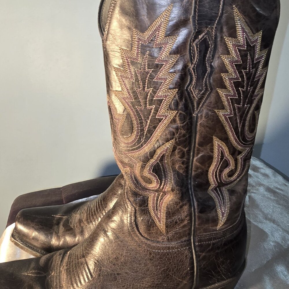 Lucchese Men's Chocolate Madras Goat Boot Men's 10.5 - Picture 4 of 10
